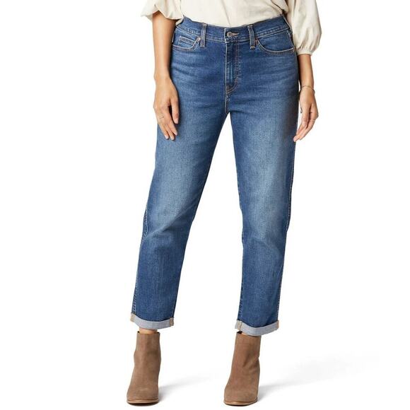 NEW Levi Strauss Signature 4 Heritage Boyfriend Star Crossed Cuffed Hem Jeans - Picture 1 of 13